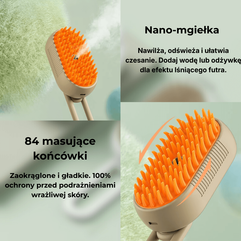 MistyFlow™ Click – Silikonowa Szczotka z Mgiełką 🐾
