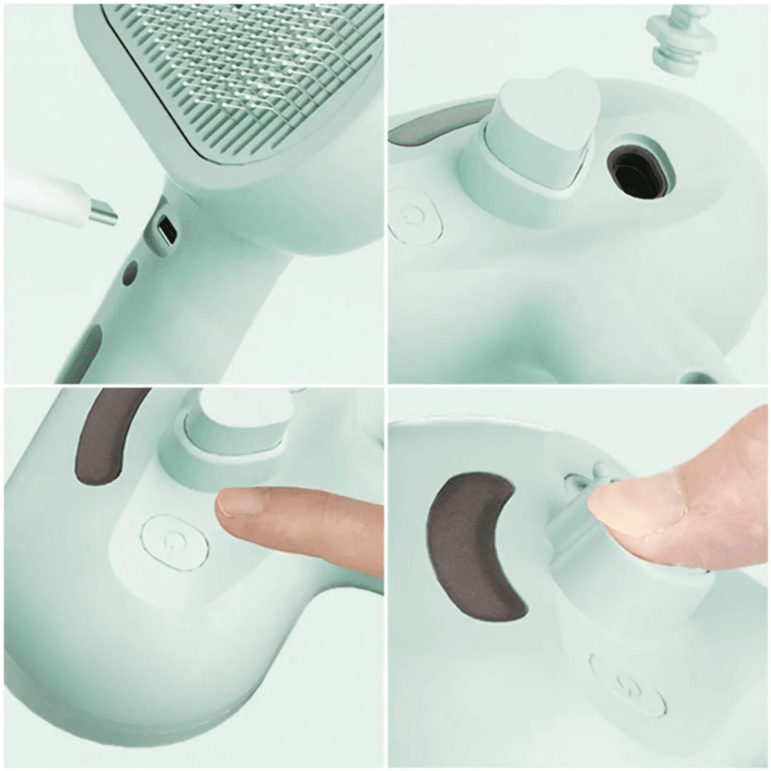 MistyPaw™ – Profesjonalna Szczotka Parowa 3w1 z Metalowymi Ząbkami🐶