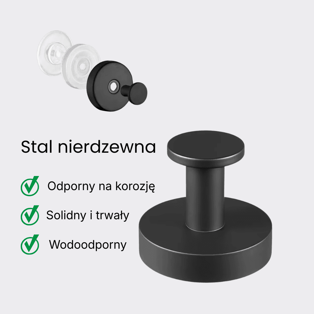 Mocny haczyk przyssawkowy bez wiercenia do ręczników 🪝