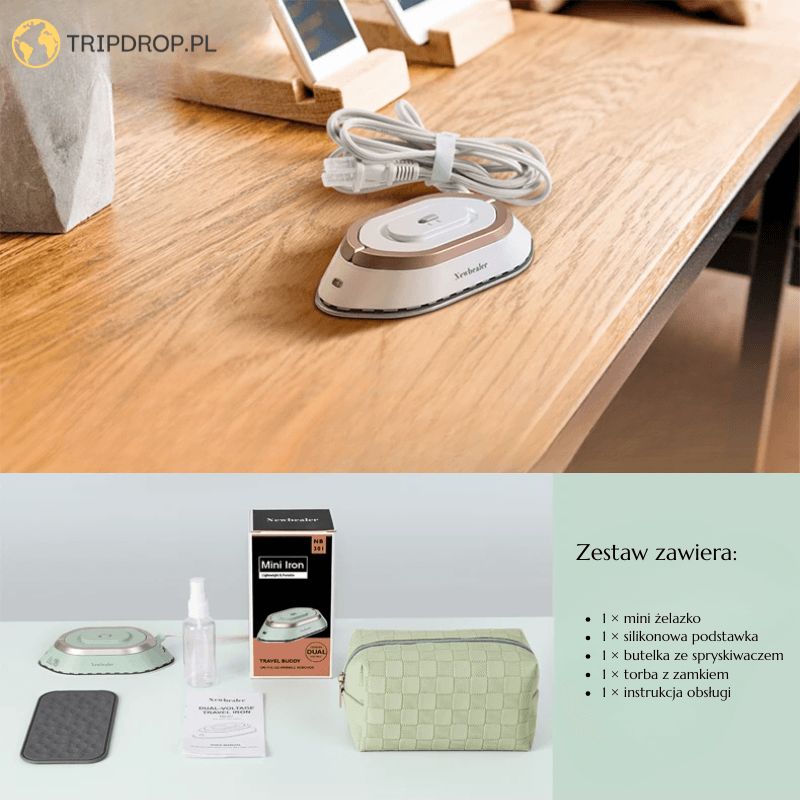 Ceramiczne mini żelazko turystyczne 300W🧳