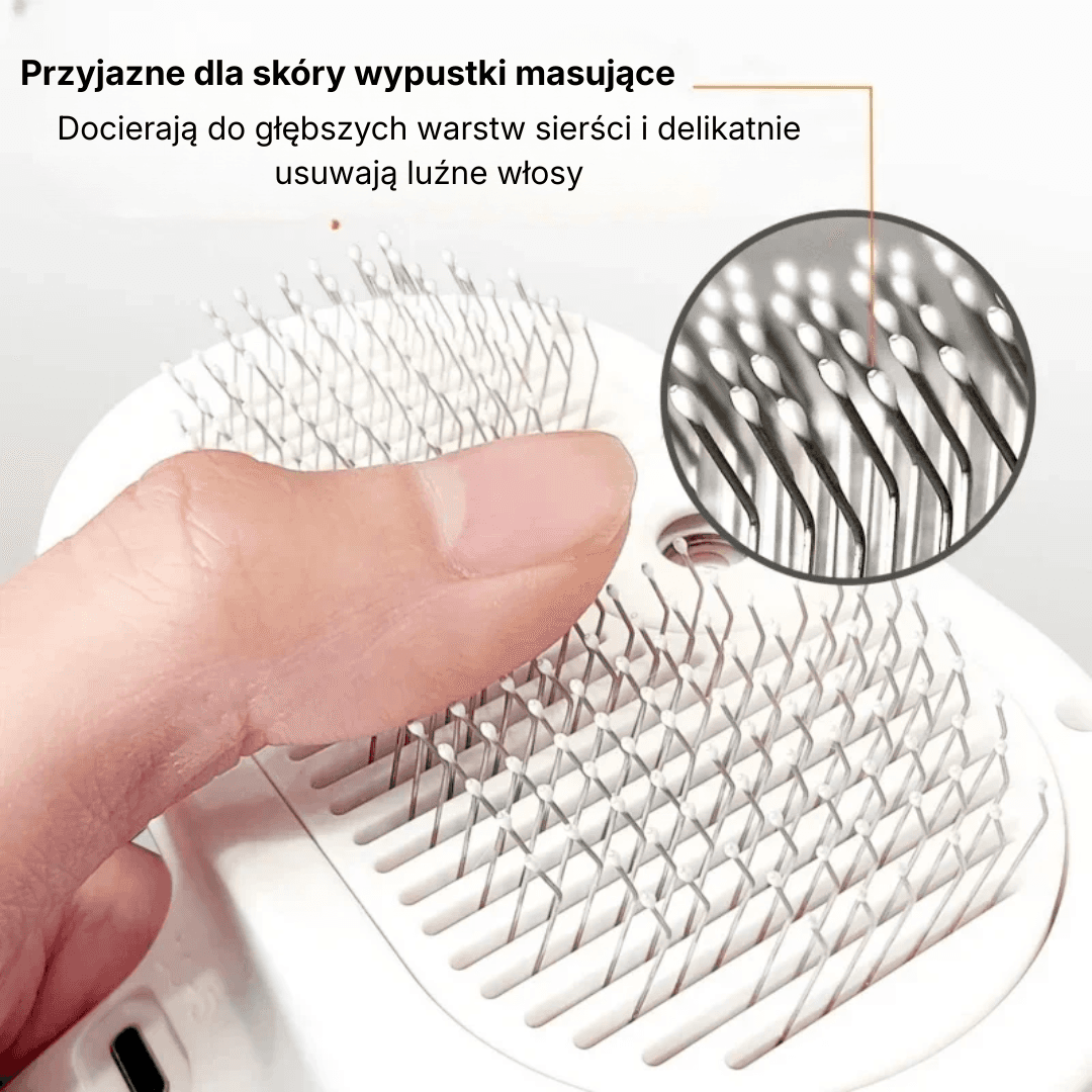 Luksusowa szczotka z parowym rozpylaczem dla psów 🐶