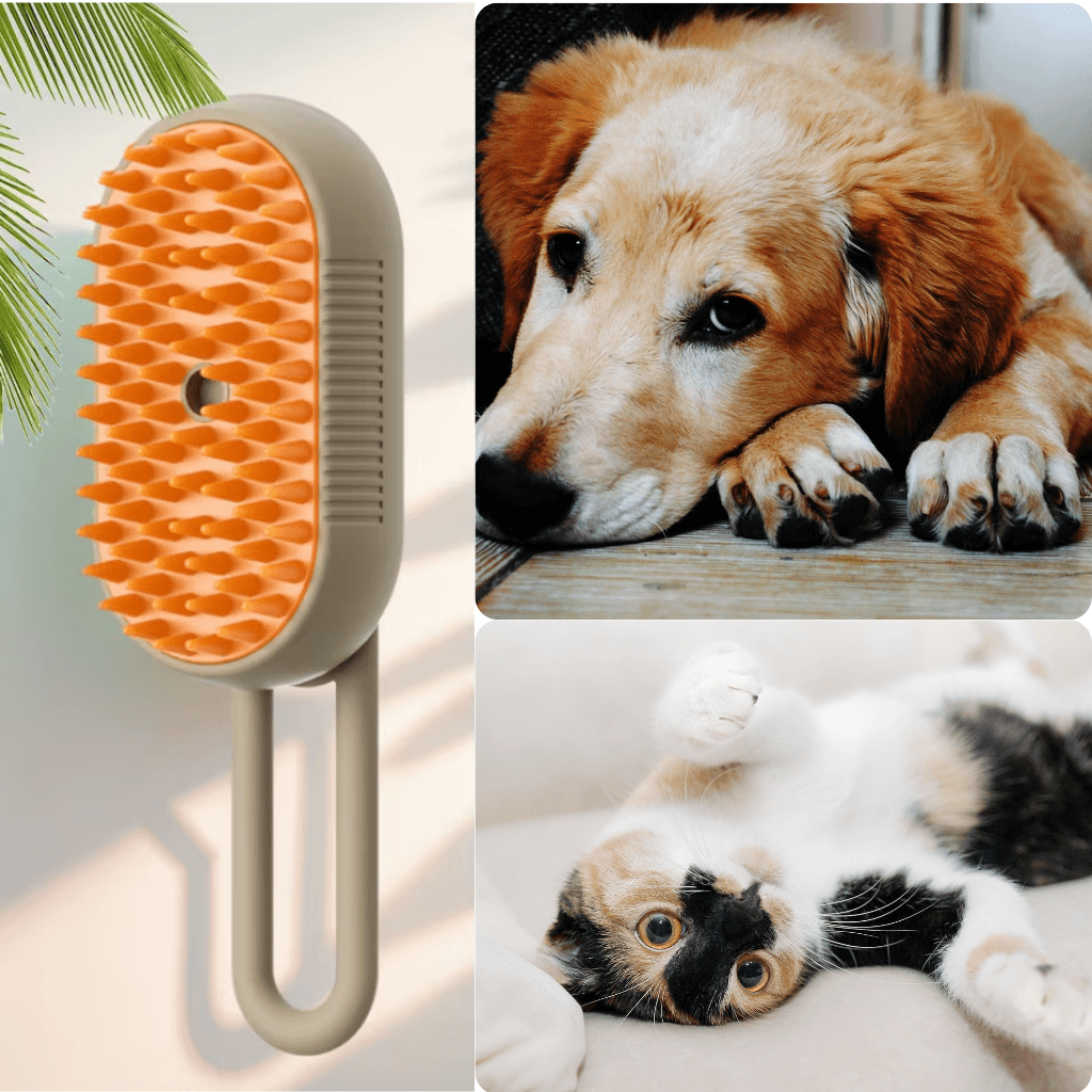 MistyFlow™ Click – Silikonowa Szczotka z Mgiełką 🐾