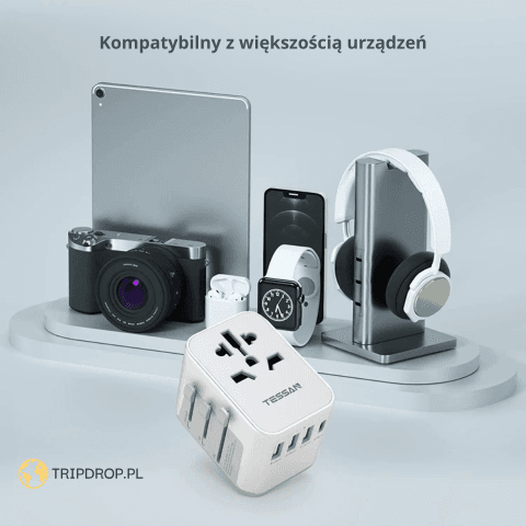 Uniwersalna Ładowarka Podróżna z portami USB, Wszystko w Jednym dla całego świata 🌍
