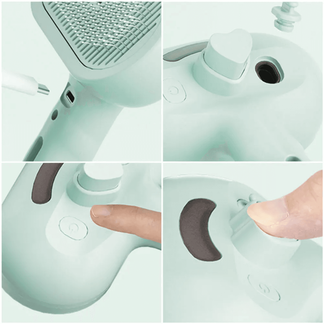 Luksusowa szczotka z parowym rozpylaczem dla psów 🐶