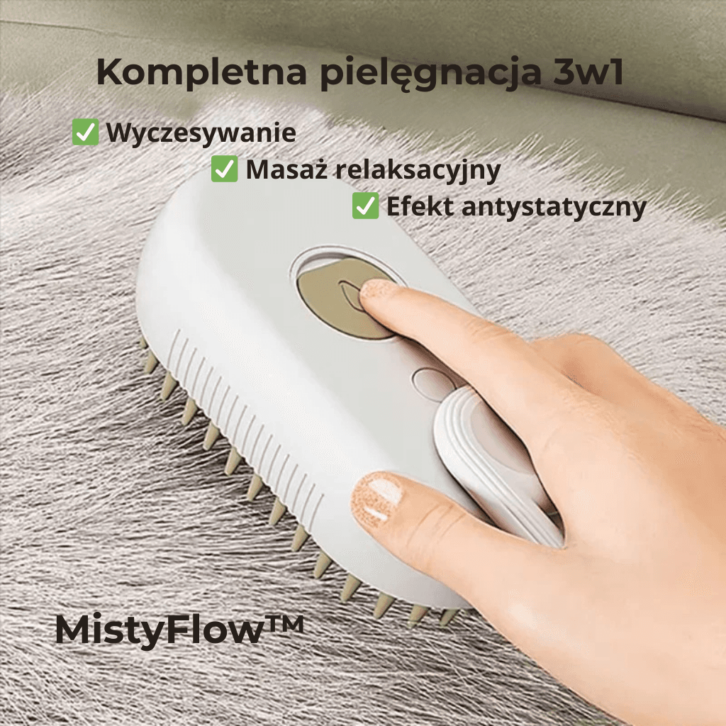 MistyFlow™ Click – Silikonowa Szczotka z Mgiełką 🐾
