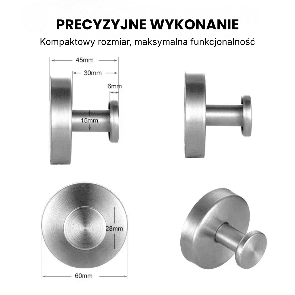 Mocny haczyk przyssawkowy bez wiercenia do ręczników 🪝