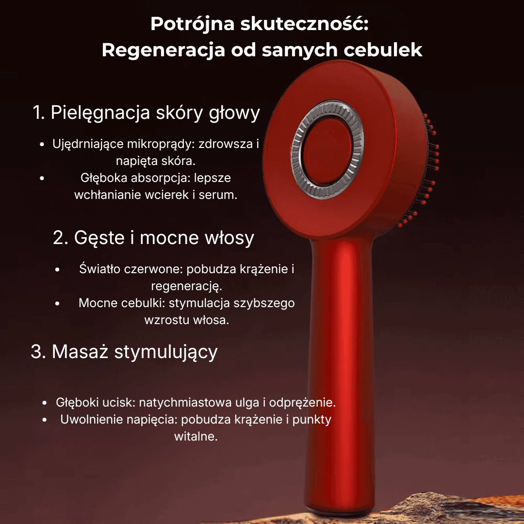 Scalp Glow™: Laserowy grzebień stymulujący cebulki ⚡🌿