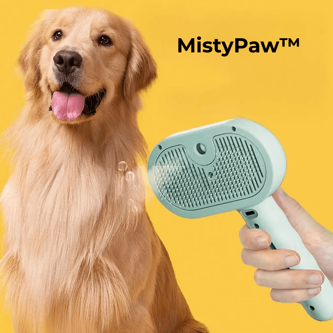 MistyPaw™ – Profesjonalna Szczotka Parowa 3w1 z Metalowymi Ząbkami🐶