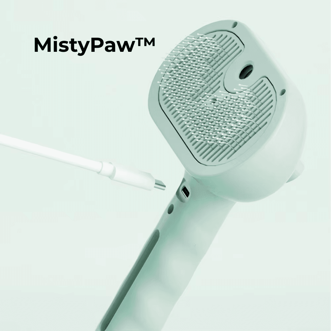 MistyPaw™ – Profesjonalna Szczotka Parowa 3w1 z Metalowymi Ząbkami🐶
