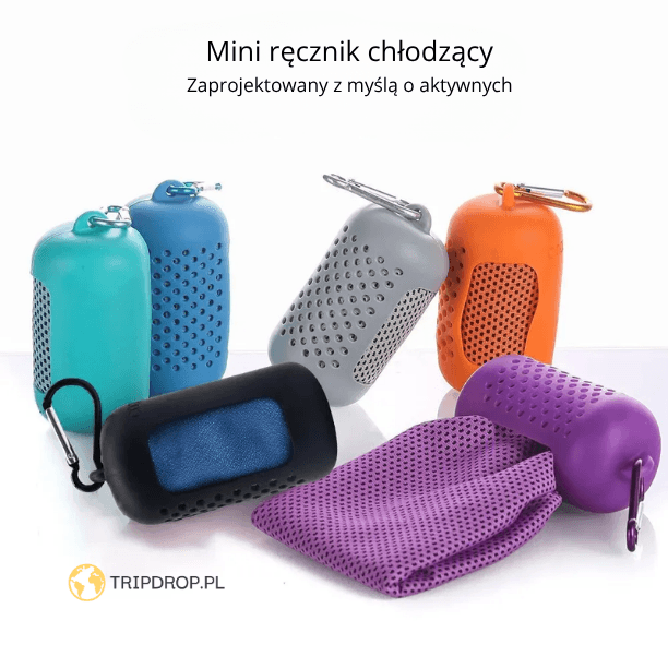 Okragły Ręcznik Chłodzący z Mikrofibry, Idealny na Plażę i Fitness 🏖️
